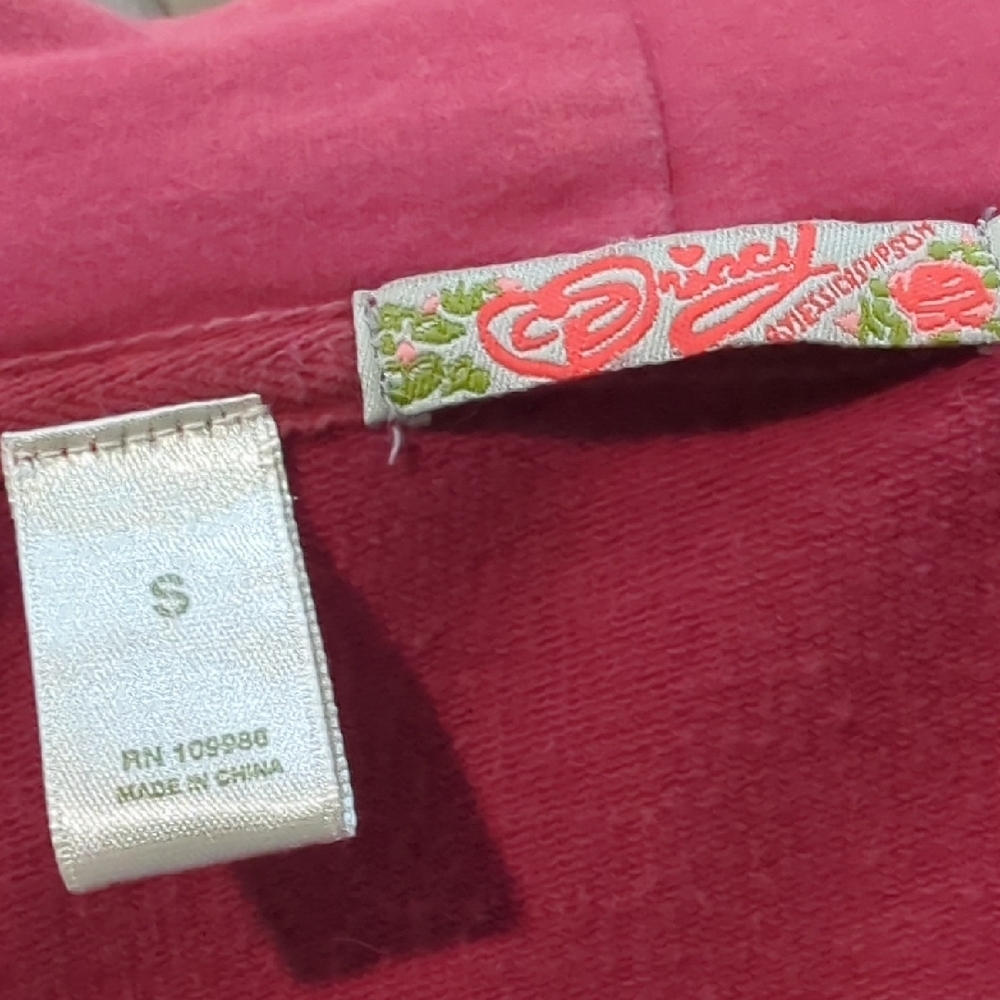 Y2K Princy By Jessica Simpson Floral Embroidered Hoodie Size Small - Picture 7 of 7